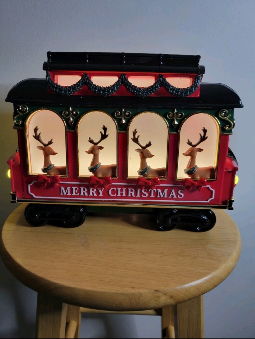 Bath & Body Works 2025 Reindeer Christmas Trolley Light Up Candle Holder